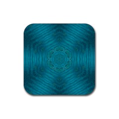 Spiritual Sun Is Raising Over The Peace Of Mind Sea Rubber Coaster (Square) 