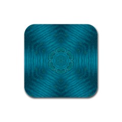 Spiritual Sun Is Raising Over The Peace Of Mind Sea Rubber Square Coaster (4 pack) 