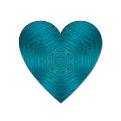 Spiritual Sun Is Raising Over The Peace Of Mind Sea Heart Magnet by pepitasart