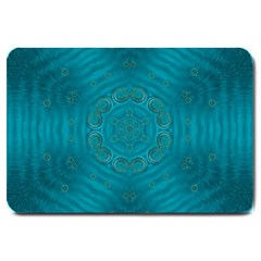 Spiritual Sun Is Raising Over The Peace Of Mind Sea Large Doormat 