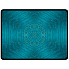 Spiritual Sun Is Raising Over The Peace Of Mind Sea Fleece Blanket (large)  by pepitasart