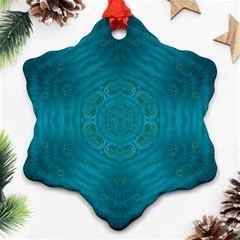 Spiritual Sun Is Raising Over The Peace Of Mind Sea Snowflake Ornament (Two Sides)