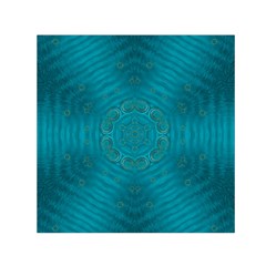 Spiritual Sun Is Raising Over The Peace Of Mind Sea Small Satin Scarf (square) by pepitasart