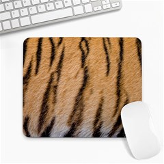 Tiger Stripes And Fur Pattern Design Large Mousepads by myuique