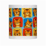 Cute Tiger Pattern White Mugs Center