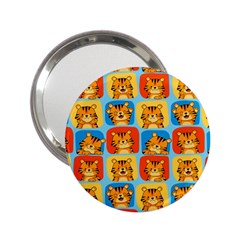 Cute Tiger Pattern 2 25  Handbag Mirrors by designsbymallika