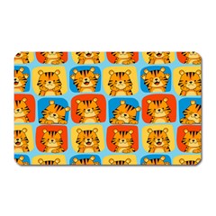 Cute Tiger Pattern Magnet (rectangular) by designsbymallika