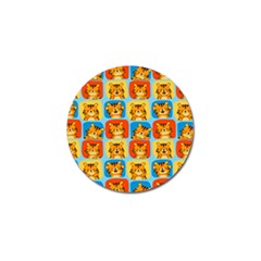 Cute Tiger Pattern Golf Ball Marker by designsbymallika