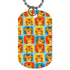 Cute Tiger Pattern Dog Tag (two Sides) by designsbymallika