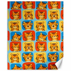 Cute Tiger Pattern Canvas 16  X 20  by designsbymallika