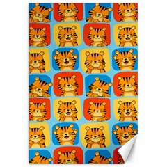 Cute Tiger Pattern Canvas 20  X 30  by designsbymallika