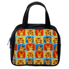 Cute Tiger Pattern Classic Handbag (one Side) by designsbymallika