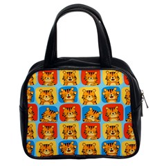 Cute Tiger Pattern Classic Handbag (two Sides) by designsbymallika