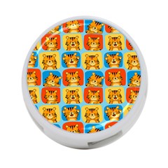 Cute Tiger Pattern 4-port Usb Hub (two Sides) by designsbymallika