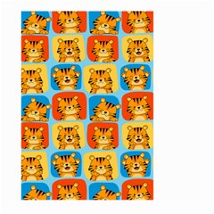 Cute Tiger Pattern Large Garden Flag (two Sides) by designsbymallika