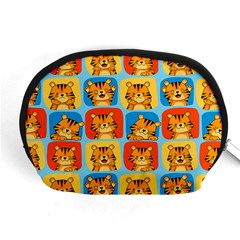 Cute Tiger Pattern Accessory Pouch (medium) by designsbymallika