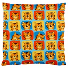 Cute Tiger Pattern Standard Flano Cushion Case (one Side) by designsbymallika