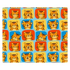 Cute Tiger Pattern Double Sided Flano Blanket (small)  by designsbymallika