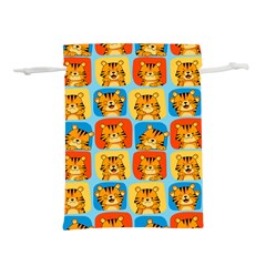 Cute Tiger Pattern Lightweight Drawstring Pouch (l)