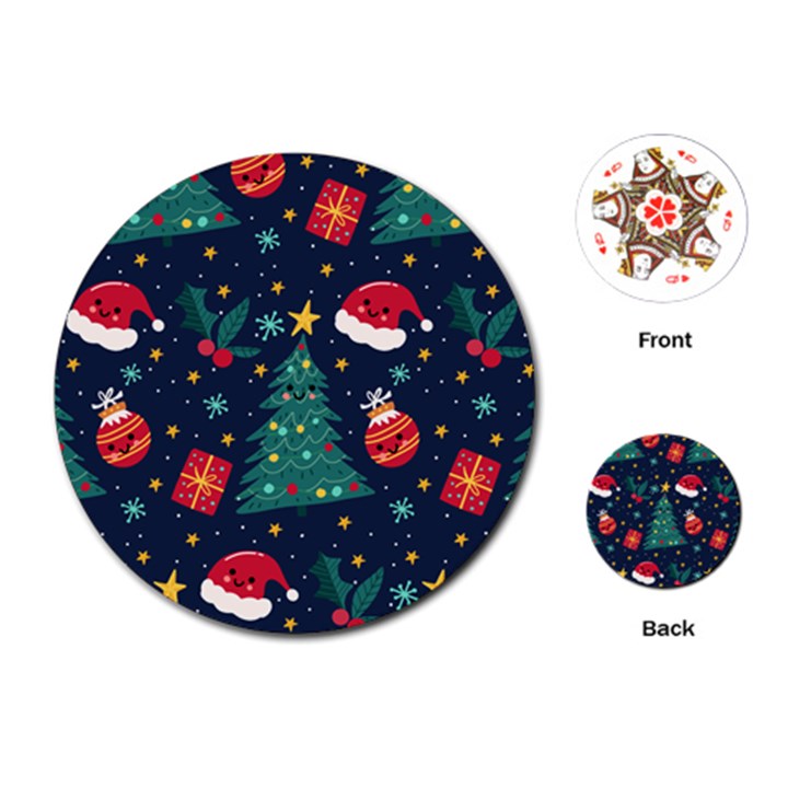 CHRISTMAS  Playing Cards Single Design (Round)