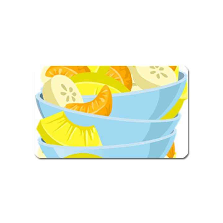 Salad Fruit Mixed Bowl Stacked Magnet (Name Card)