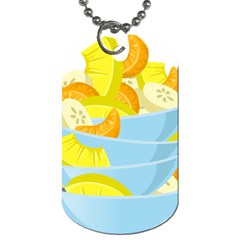 Salad Fruit Mixed Bowl Stacked Dog Tag (one Side) by HermanTelo