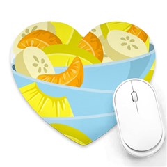 Salad Fruit Mixed Bowl Stacked Heart Mousepads