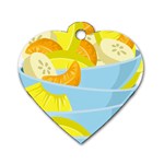 Salad Fruit Mixed Bowl Stacked Dog Tag Heart (One Side) Front