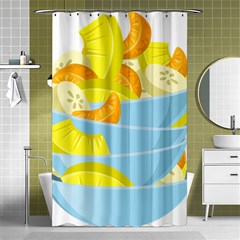 Salad Fruit Mixed Bowl Stacked Shower Curtain 48  X 72  (small) 