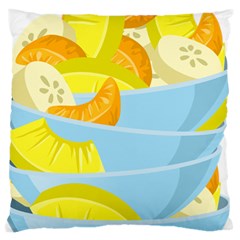 Salad Fruit Mixed Bowl Stacked Large Cushion Case (one Side) by HermanTelo