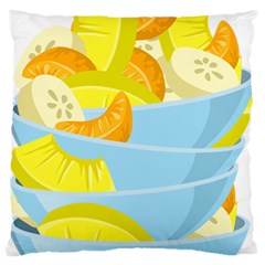 Salad Fruit Mixed Bowl Stacked Large Flano Cushion Case (one Side)