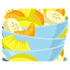 Salad Fruit Mixed Bowl Stacked Double Sided Flano Blanket (medium) 