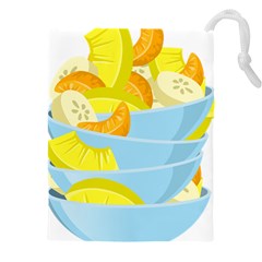 Salad Fruit Mixed Bowl Stacked Drawstring Pouch (4xl)