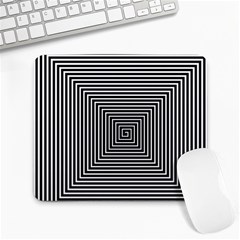 Maze Design Black White Background Large Mousepads by HermanTelo