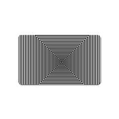 Maze Design Black White Background Magnet (name Card) by HermanTelo