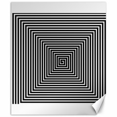 Maze Design Black White Background Canvas 8  X 10 