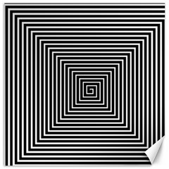 Maze Design Black White Background Canvas 16  X 16 