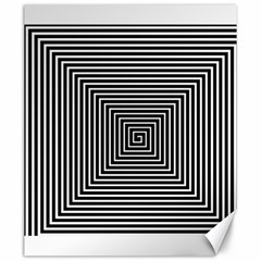 Maze Design Black White Background Canvas 20  X 24 