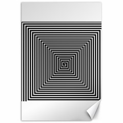 Maze Design Black White Background Canvas 20  X 30 