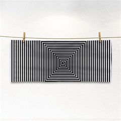 Maze Design Black White Background Hand Towel