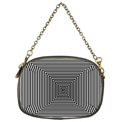 Maze Design Black White Background Chain Purse (one Side) by HermanTelo