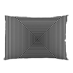 Maze Design Black White Background Pillow Case