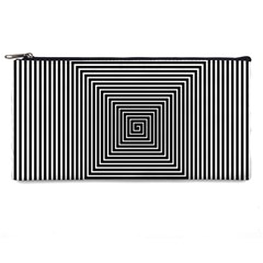 Maze Design Black White Background Pencil Cases