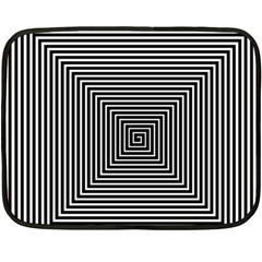 Maze Design Black White Background Double Sided Fleece Blanket (mini) 