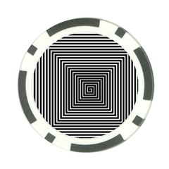 Maze Design Black White Background Poker Chip Card Guard (10 Pack)