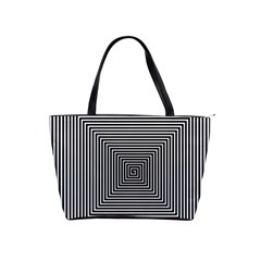 Maze Design Black White Background Classic Shoulder Handbag