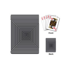 Maze Design Black White Background Playing Cards Single Design (mini)