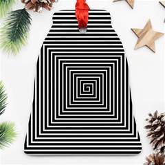 Maze Design Black White Background Bell Ornament (two Sides) by HermanTelo