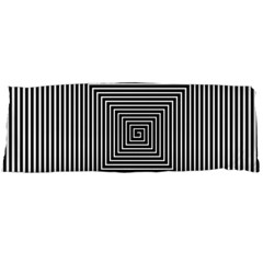 Maze Design Black White Background Body Pillow Case (dakimakura)