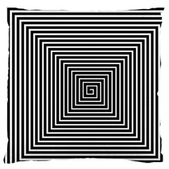 Maze Design Black White Background Large Cushion Case (one Side)